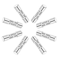 Ceramic Cartridge Fuses 25A 250V 6x25mm Fast Blow for Energy Saving Lamp 8pcs