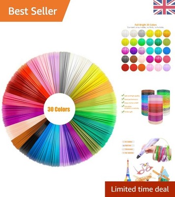 Kreatives 3D Stift Filament Mine Set - 30 Farben, 150 Meter biologisch abbaubares PLA