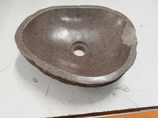 B Ware 30 cm Naturstein Waschbecken wohnfreuden