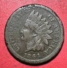 1864 US Indian Head Cent! "Bronze" Variety! VG Details! Old US Coin!