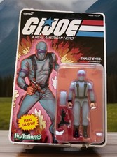 WB  Super7 - G.I. Joe - ReAction  Wv6 - Snake Eyes  Red Glow  Action Figure