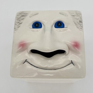 Ceramic 3D Face Tissue Box Cover Dispenser With Unique Expression