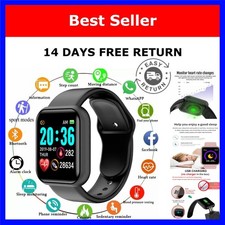 Smartwatch Blood Pressure Heart Rate Blood Oxygen Sleep Monitor iOS Android