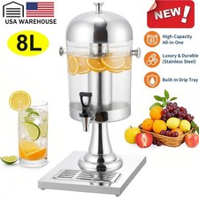 Stainless Steel Drink Dispensers for Parties 8L Beverage Dispenser with Stand