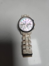 Michael Kors White Ceramic Diamond Bezel Wrist Watch for Women - New Battery