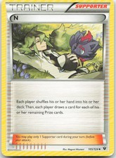 N (Supporter) 105/124 Uncommon Fates Collide Pokemon Moderately Played