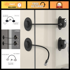 2 Pack Refrigerator Door Locks with 4 Keys, Freezer  File Drawer Locks, Child S