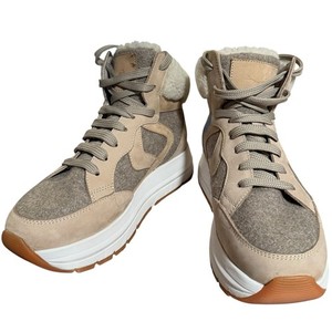 Voile Blanche - Maran Fur Lined Sneaker in Suede Grey – Blond Genius
