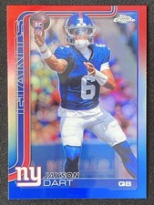 Jaxson Dart 2025 Topps Chrome Football Rookie Red White Blue Base RC #306