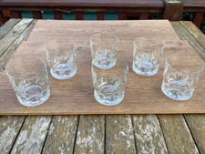 SET OF 6 LARGE FAMOUS GROUSE WHISKY TUMBLERS # REDUCED TO CLEAR #