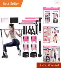 Pilates Bar Kit with Resistance Bands,Pilates Bar with Stackable Bands Workou...