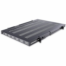 StarTech 1U Adjustable Mounting Depth Vented Fixed Rack Shelf - 250lbs