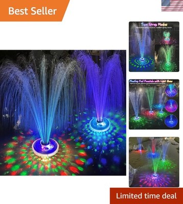 Rechargeable Interactive Pool Fountain with Multi-Color Lights - No Assembly