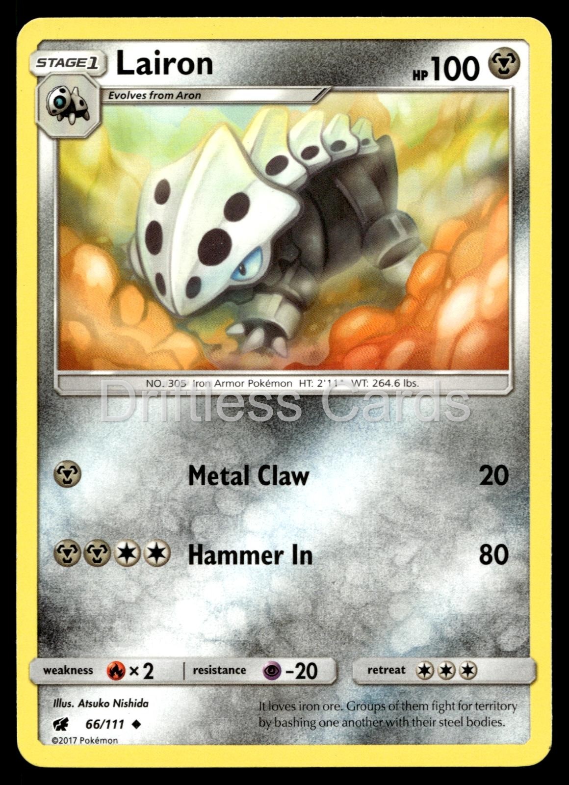 Lairon 66/111 Uncommon Crimson Invasion Pokemon NM/M