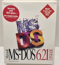 MS DOS 6.21 Upgrade 3.5 Big Box Rare Version ...