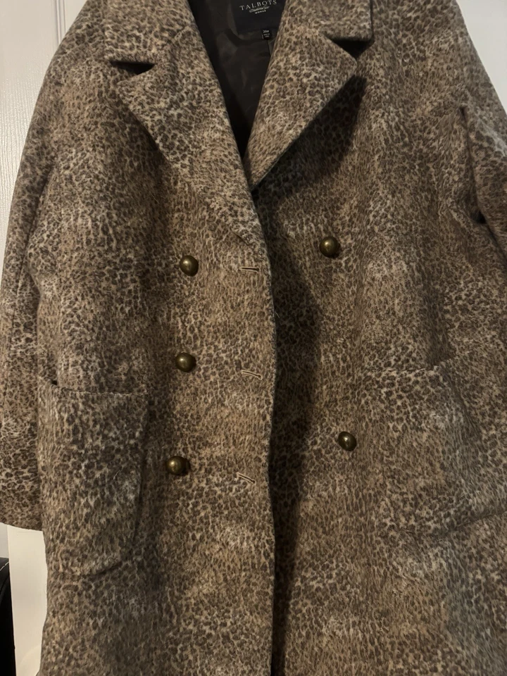 Talbots Animal Print Women’s Coat Size 20W - Image 2 of 4