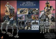 Hot toys TMS091 ARF Trooper & 501st Legion AT-RT Star Wars Clone Wars 1 6 Figure