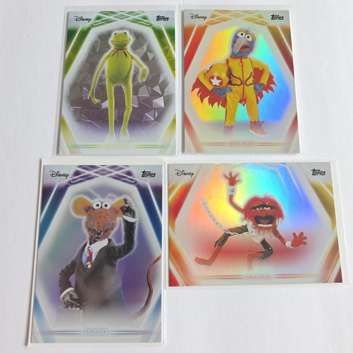 2026 Topps Disney Neon The Muppets Lot Of 5 Cards: Kermit Diamante, Foil