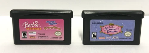 Barbie Princess and the Pauper Nintendo Gameboy Advance & Superpack Secret Agent