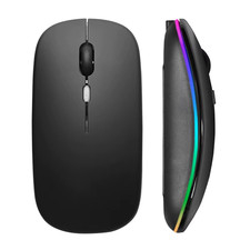 Wireless Bluetooth Mouse RGB Silent 1600 DPI Ergonomic Gaming Office Mouse Game