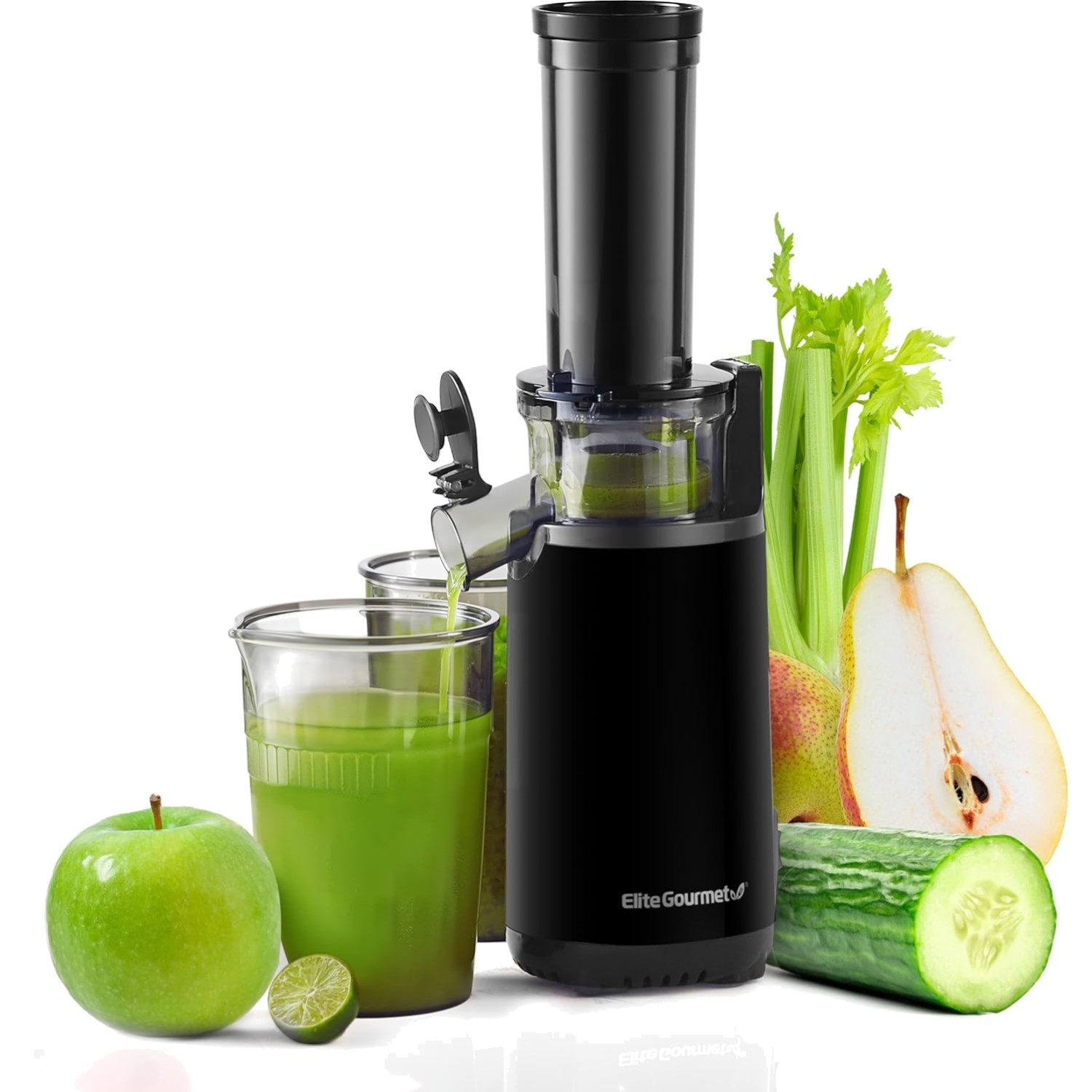 Small Juicer Cold Press Juice Extractor BPA-Free Compact Slow Masticating
