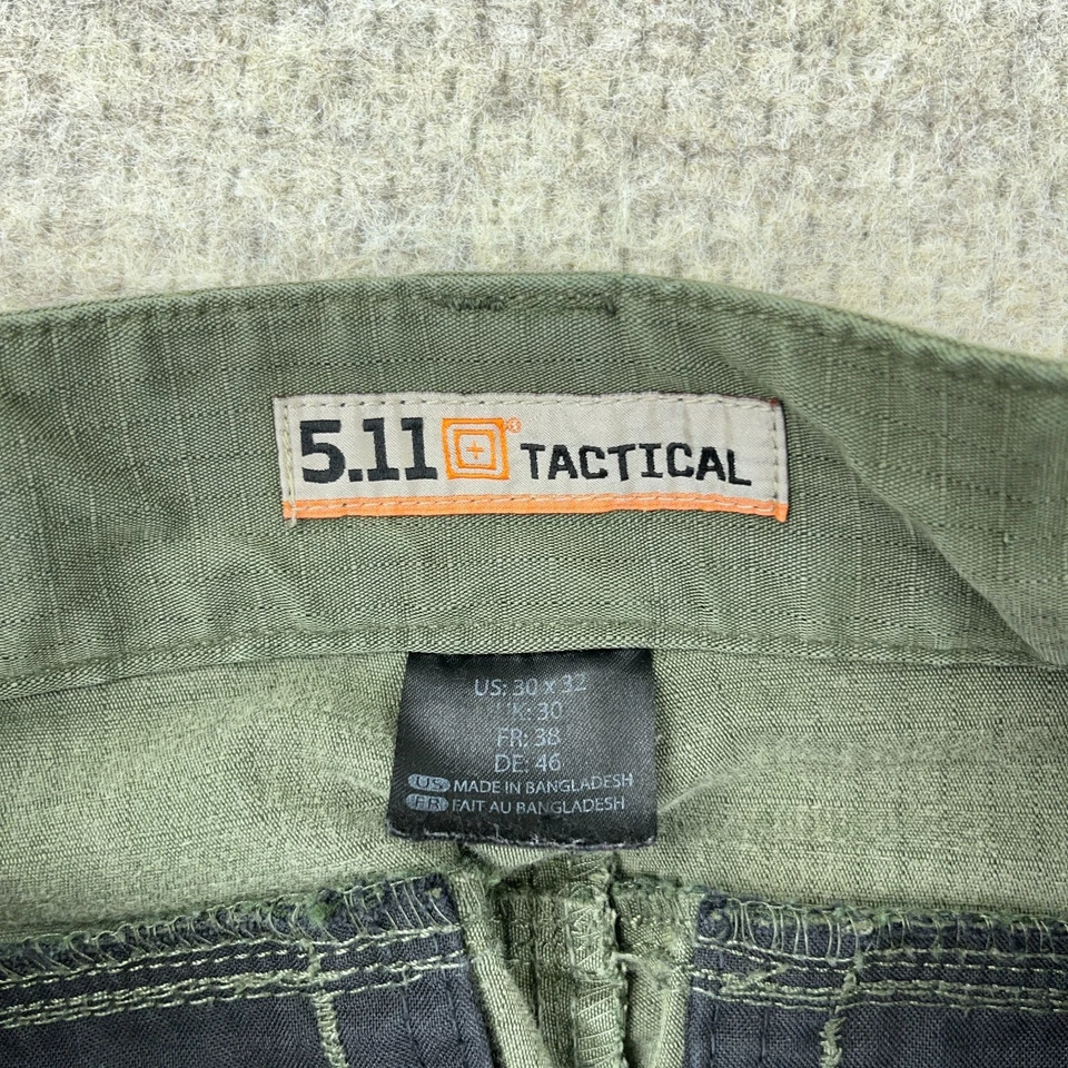 5.11 Tactical Cargo Pants Men 30x32 Green Rip Stop Taclite Military Pro Combat - Image 3 of 4