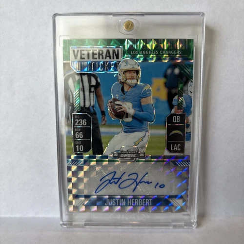 2024 Justin Herbert Auto Panini Contenders Optic Veteran Ticket #/24!