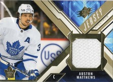2021-22 SPx #J-AM Auston Matthews SPx Jerseys Gold Spectrum #/65
