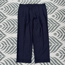 Vintage Polo Ralph Lauren Pinstripe Pants 39x30 Mens Virgin Wool Trousers Italy