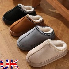 LADIES WOMENS WARM FAUX FUR SNUGG SLIP ON IN OUT DOOR SLIPPERS SHOES BOOTS SIZE