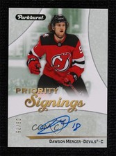 2023 Upper Deck Spring Expo Parkhurst Priority Signings 9/75 Dawson Mercer Auto