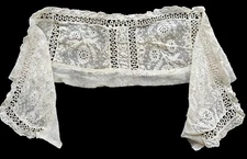 Antique Lace Collar Normandy Edwardian Style Womens Fichus?Modesty Panel