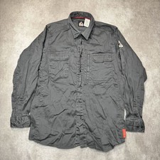Bulwark FR IQ Series Cat 2 2112 Men  s Large Gray Flame Resistant Work Shirt