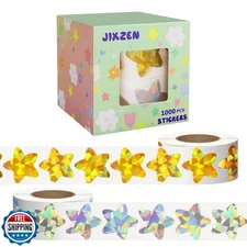 JIXZEN Incentive Star Stickers for Kids Reward, 2 Rolls 1000Pcs Gold/Silver H
