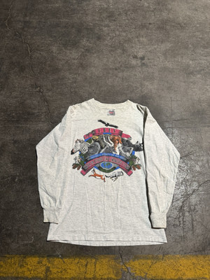 Vintage Endangered Animals Species Wildlife Nature Long sleeve Shirt Medium