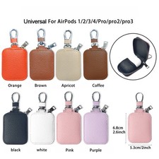 Lychee Pattern Zipper Earphone Case Universal For AirPods 1/2/3/4/Pro/pro2/pro3