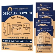 Descaling Powder for Coffee Makers & Espresso Machines - 4 Uses 8 oz