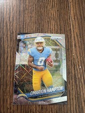 2025 Prizm Omarion Hampton RC Lazer Prizms Rookie #355 Chargers