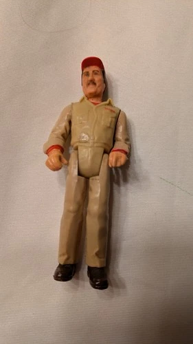 Vintage 1979 Tonka AJ Foyt Racing Team Mechanic Figure 3 3/4" Red Hat