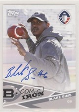 2019 Topps Alliance of American Football Auto Blake Sims #AU-BSI Auto 1u6