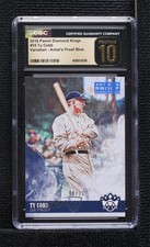 2018 Diamond Kings Photo Variation Artist Proof Blue 10/25 Ty Cobb CGC 10 x0o
