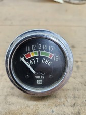 Vintage Sw 1960s Stewart Warner Battery Charge Voltmeter Gauge 2-116 Usa Made