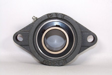 PTI UCFT207-23 Flange-Mount Ball Bearing, 1-7/16" Bore, 2-Bolt Flange, Cast Iron