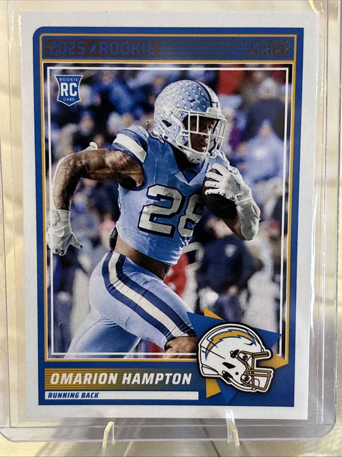 2025 Score Base Omarion Hampton RC Los Angeles Chargers #37