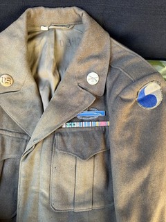 WWII 29th Infantry Division D Day Omaha Beach Ike Jacket Sterling CIB 36R