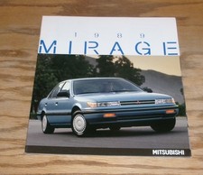 Original 1989 Mitsubishi Mirage Deluxe Sales Brochure 89 Turbo Ls
