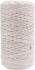Macrame Cord 3mm Natural Cotton 218 Yards 200 Meters Off-white