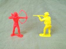 Vintage Tim Mee: Plastic Cowboy and Indian Figure Lot