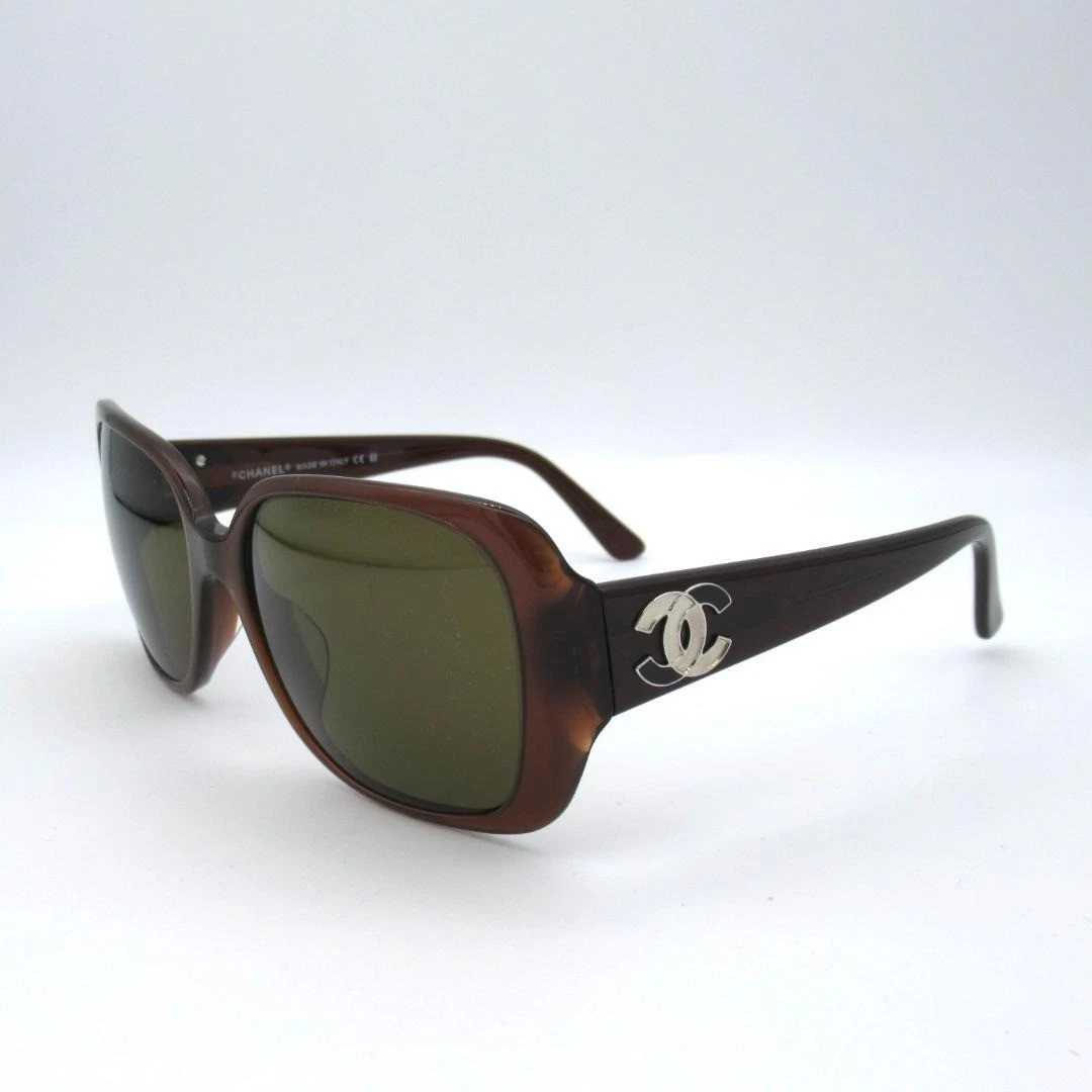 CHANEL 5101 Brown Sunglasses Coco Mark Logo Rare Vintage Auth USED