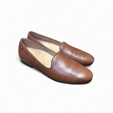 Vionic Willa II Brown Leather Slip On Loafer Flat Sz 8 Minimalist Career Casual